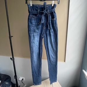 Women Tie Blue Jeans 5/6